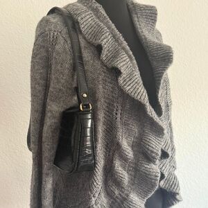 Y2K VINTAGE Women's Grey Cardigan